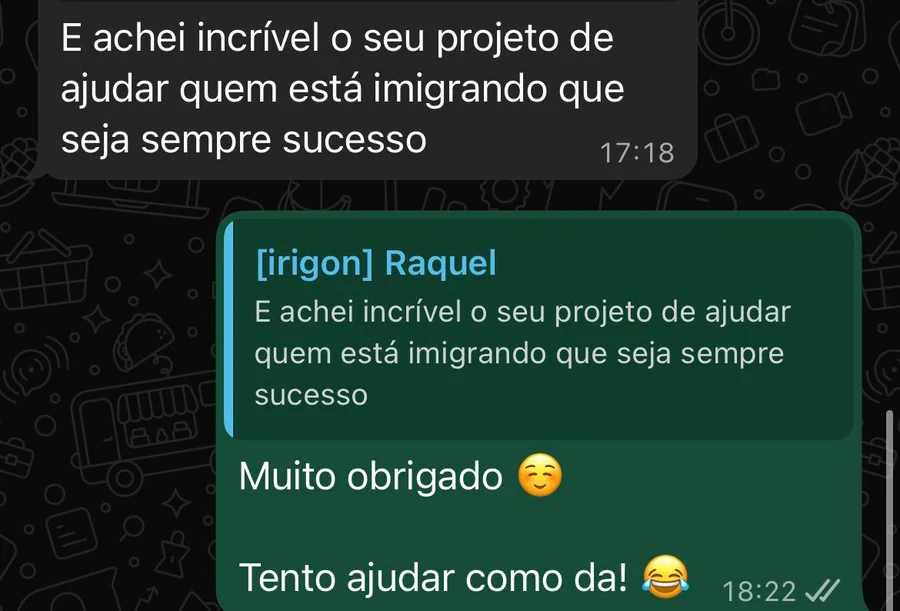 Raquel elogia o projeto de ajudar famílias que estão imigrando
