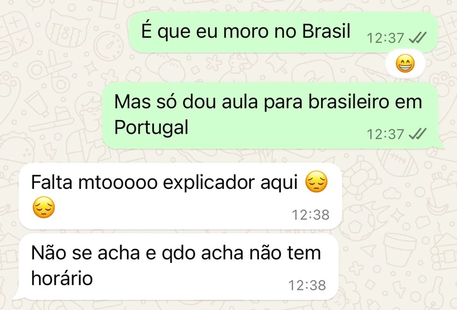 Mãe brasileira conta a dificuldade de encontrar reforço com horário disponível fora do Brasil