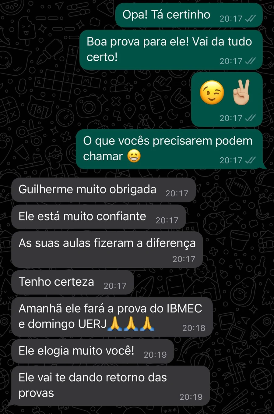 Mãe diz que as aulas fizeram a diferença e o filho está confiante